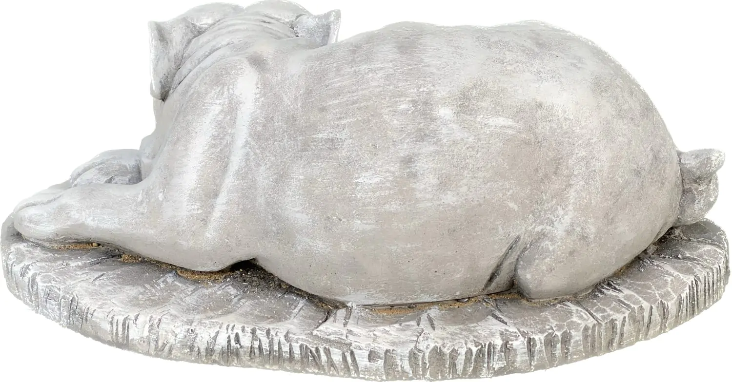  Product image 6 of the product “Spike -Small bulldog lying on Base, 38cm L | cast stone ”